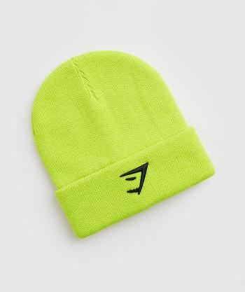 Sombreros Gymshark Sharkhead Beanie Accessories Verde | CO 4186DFM